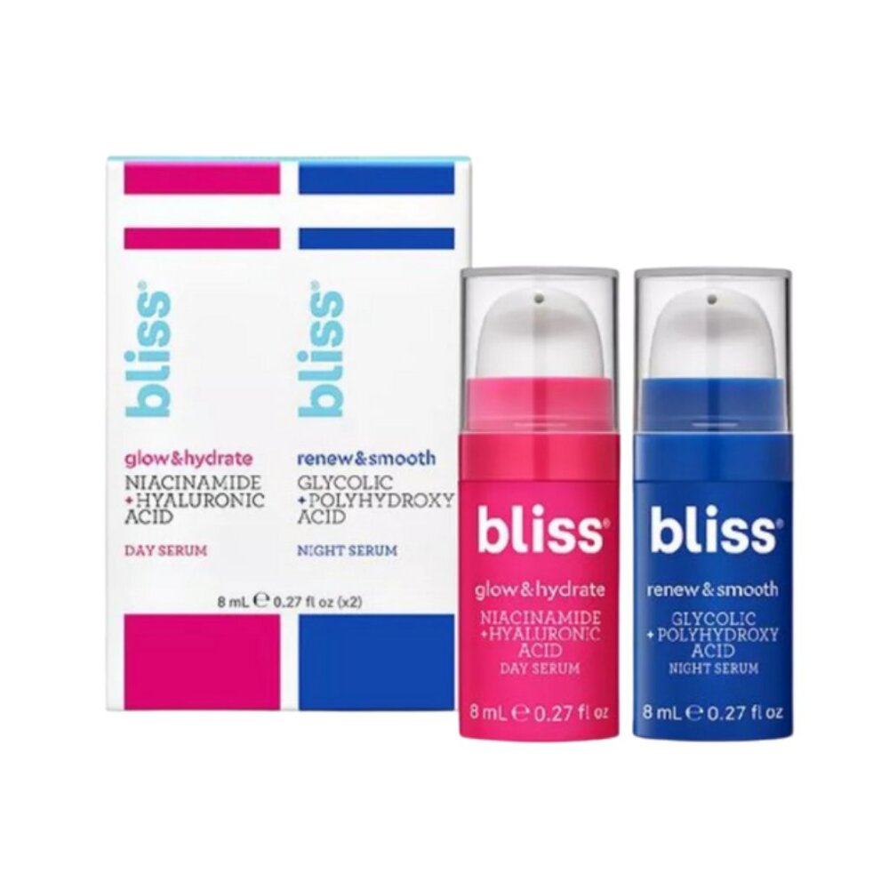 Bliss AM/PM Serum Trial Kit - Hydrating & Brightening Duo